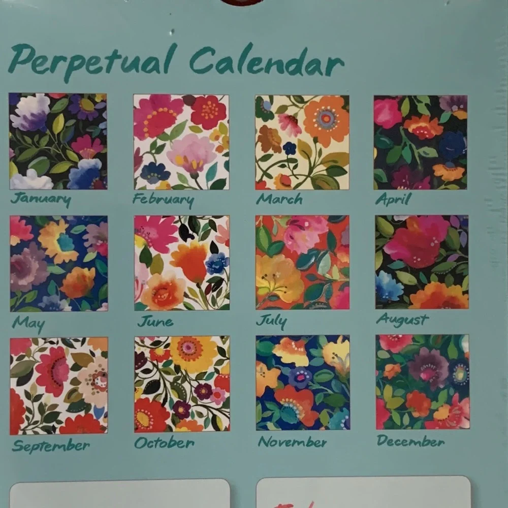 Galison Kim Parker Floral Perpetual Calendar